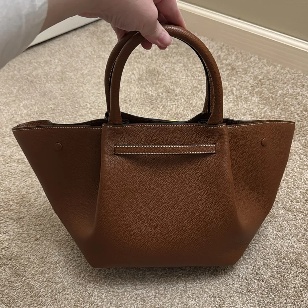 DeMellier Brown Gold Accent Tote - Picture 4 of 7